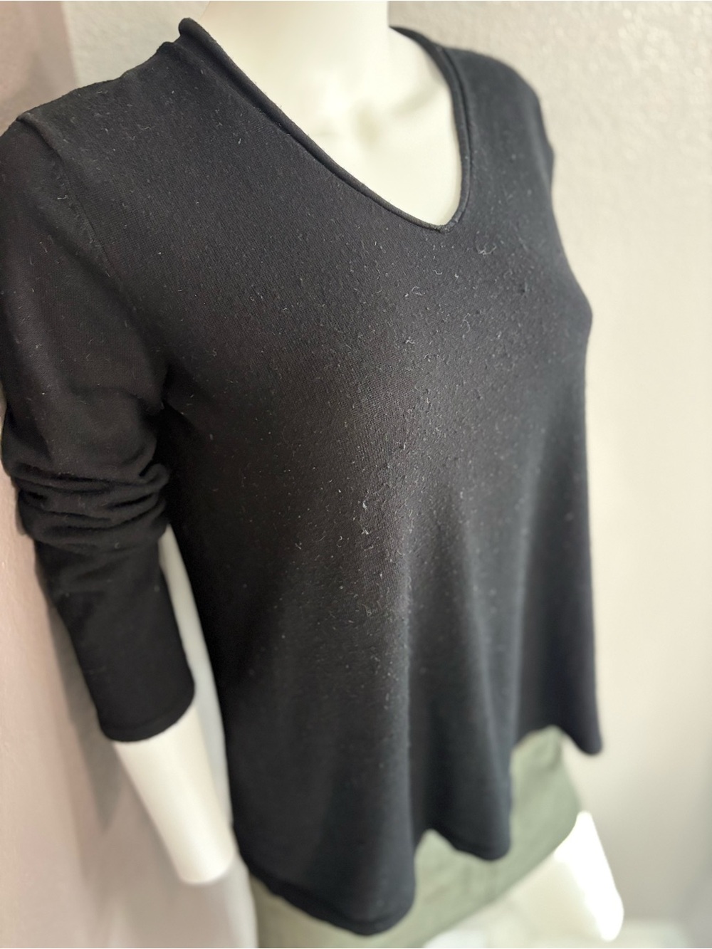 Grace Black V-Neck Sweater